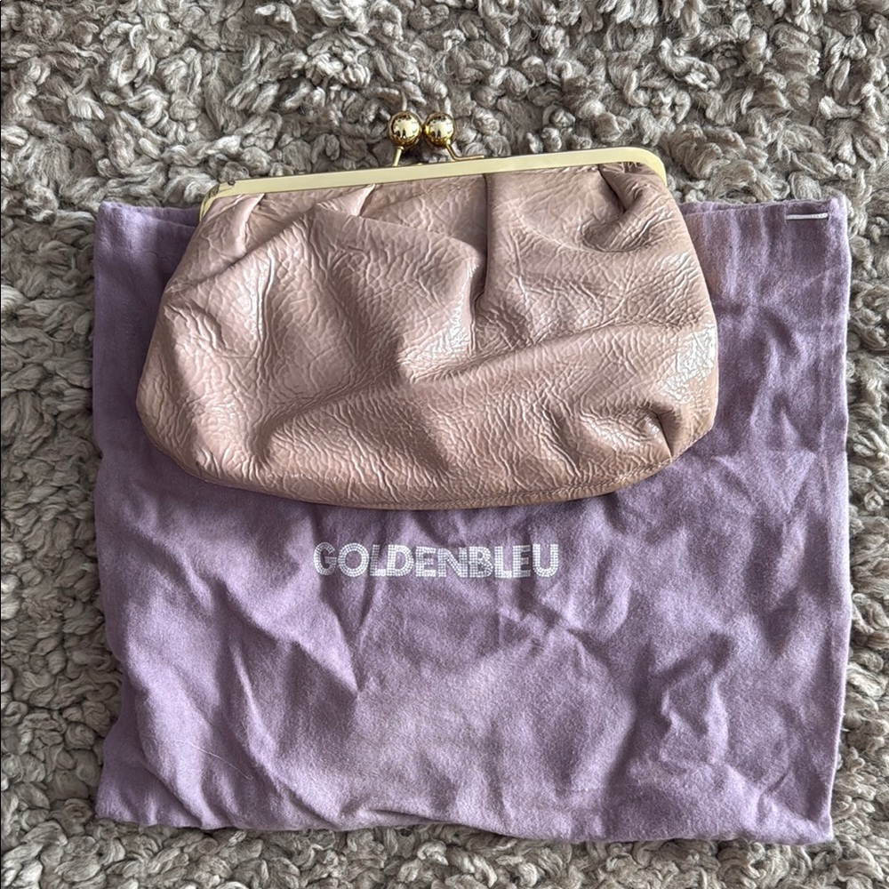 Goldenbleu Patent Leather  Clutch Bag